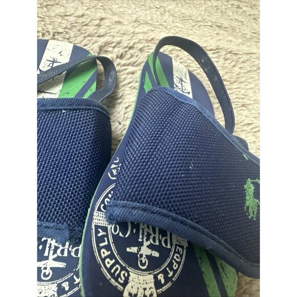 Polo Ralph Lauren Kids Shoes 9 Slide w/ Strap Slip On Sandals Blue - Picture 14 of 16